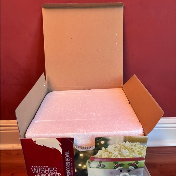 Home Accents Wishes &Wonder HO HO HO Santa Popcorn Bowl 9” tall - Picture 9 of 10